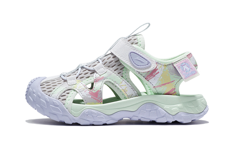 (Preschool) Li-Ning Casual Sports Sandals 'Grey Green' 'Trekking' YKKS006-4