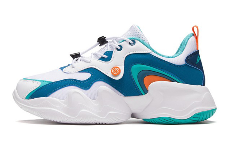 (PS) Li-Ning Casual Thick-Soled Sneakers 'White Blue'