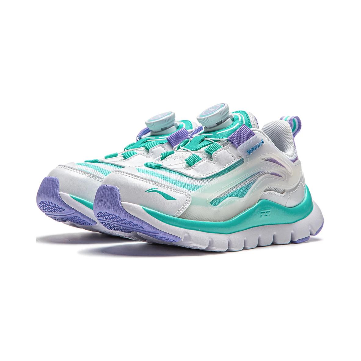 Lookbook (Preschool) Li-Ning Classic Comfort Low 'White Green Purple' YKNU090-8