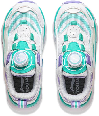 (Preschool) Li-Ning Classic Comfort Low 'White Green Purple' YKNU090-8 Shop (Preschool) Li-Ning Classic Comfort Low 'White Green Purple' YKNU090-8