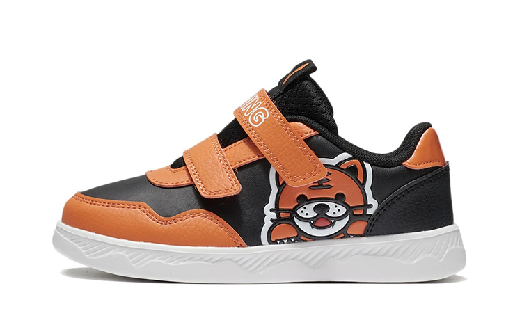 (Preschool) Li-Ning Comfort Casual Sneakers 'Black Orange' YKNS022-13