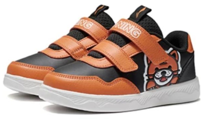 (Preschool) Li-Ning Comfort Casual Sneakers 'Black Orange' YKNS022-13 Lookbook (Preschool) Li-Ning Comfort Casual Sneakers 'Black Orange' YKNS022-13