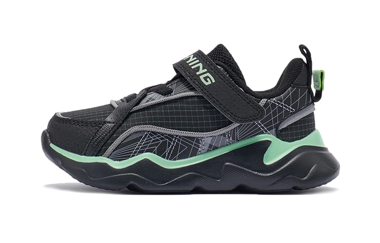 (Preschool) Li-Ning Comfort Lightweight Sneaker 'Black' YKNR136-1