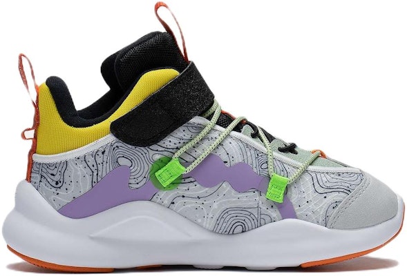 (Preschool) Li-Ning Comfort Trendy 'Grey Yellow Purple' YKNS094-1 Order (Preschool) Li-Ning Comfort Trendy 'Grey Yellow Purple' YKNS094-1