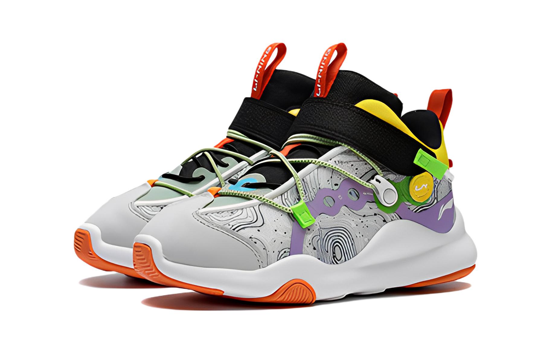 Lookbook 中童 Lining李寧 舒適潮流 運動休閒鞋 灰黃紫