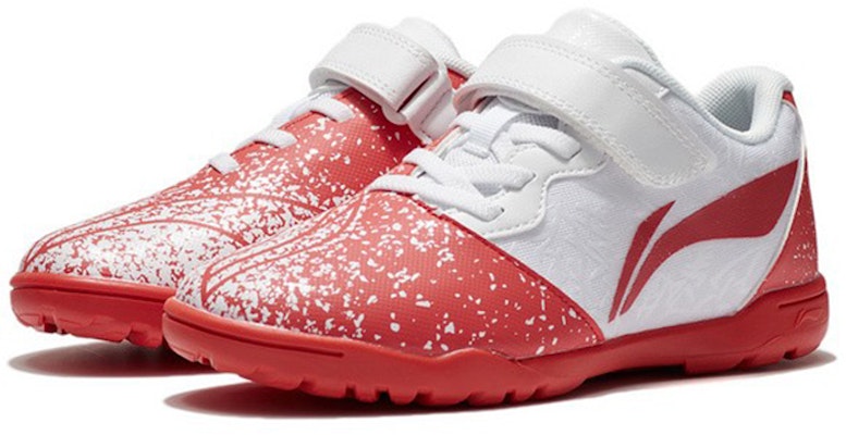 (Preschool) Li-Ning Football Shoes 'White Red' YKGS005-1 Lookbook (Preschool) Li-Ning Football Shoes 'White Red' YKGS005-1