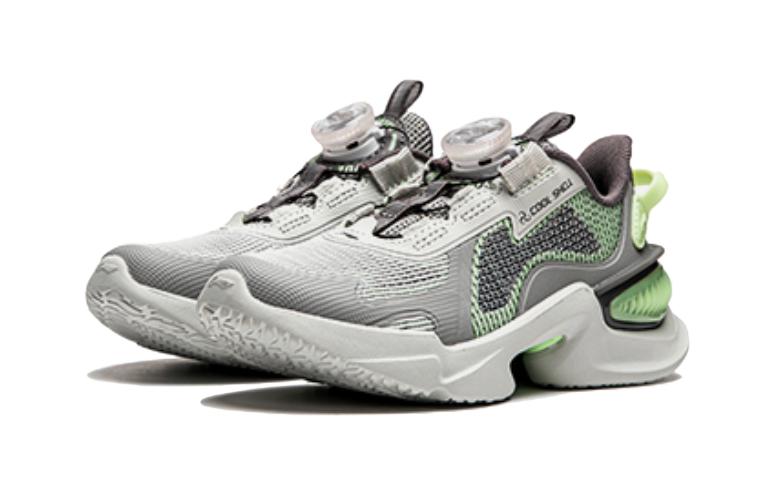 Lookbook 中童 李寧兒童 蜻躍 V2 減震耐磨 低幫 兒童跑步鞋 灰色