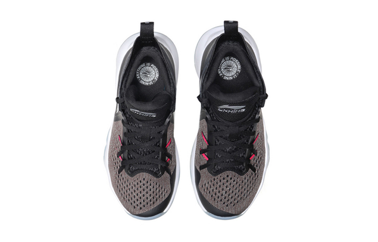 Shop (Preschool) Li-Ning High-Top Basketball 'Black Red Pink' YKBP104-7