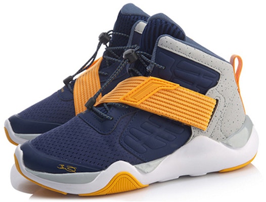 (Preschool) Li-Ning High-Top Basketball 'Grey Blue Yellow' YKBP088-5 Lookbook (Preschool) Li-Ning High-Top Basketball 'Grey Blue Yellow' YKBP088-5