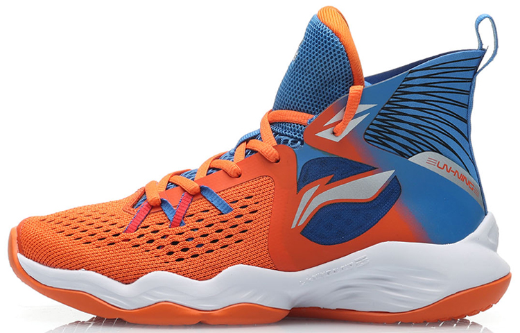 (Preschool) Li-Ning High-Top Basketball 'Orange Blue Grey' YKBP104-1