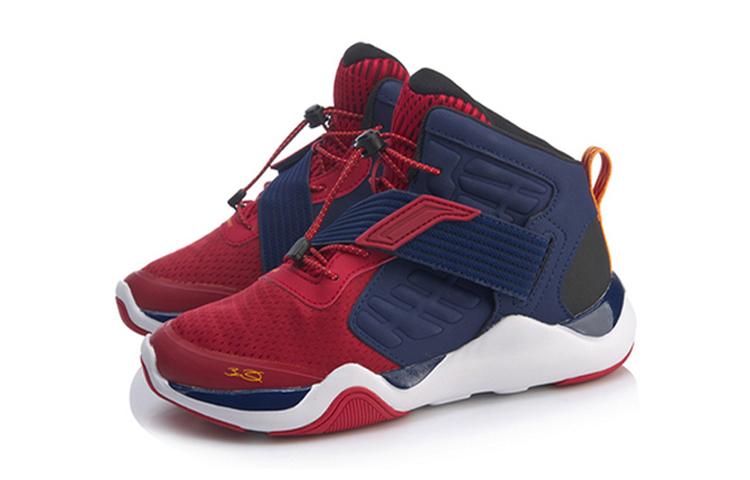 Lookbook (Preschool) Li-Ning High-Top Basketball 'Red Blue' YKBP088-3