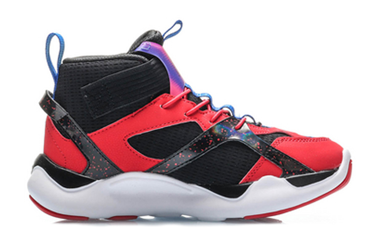 Order (Preschool) Li-Ning High-Top Basketball Shoes 'Black Red Comfort' YKBP062-1
