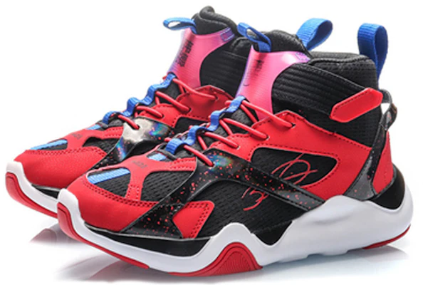 (Preschool) Li-Ning High-Top Basketball Shoes 'Black Red Comfort' YKBP062-1 Lookbook (Preschool) Li-Ning High-Top Basketball Shoes 'Black Red Comfort' YKBP062-1
