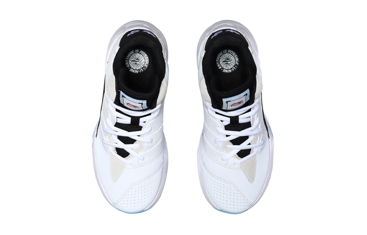 Shop (Preschool) Li-Ning High-Top Running Shoe 'Black White' YKCP292-3
