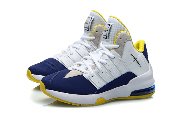 Lookbook (Preschool) Li-Ning High-Top Running Shoes 'White & Blue' YKCP292-1