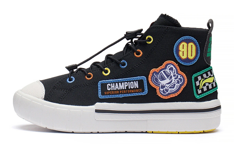 (Preschool) Li-Ning High-Top Sneakers 'Black' 'Smoke Scenery' YKCS124-1