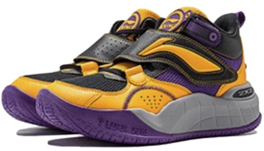 大童 李寧兒童 休閒舒適 防滑減震耐磨 高幫 兒童籃球鞋 黑紫黃色 Lookbook 大童 李寧兒童 休閒舒適 防滑減震耐磨 高幫 兒童籃球鞋 黑紫黃色