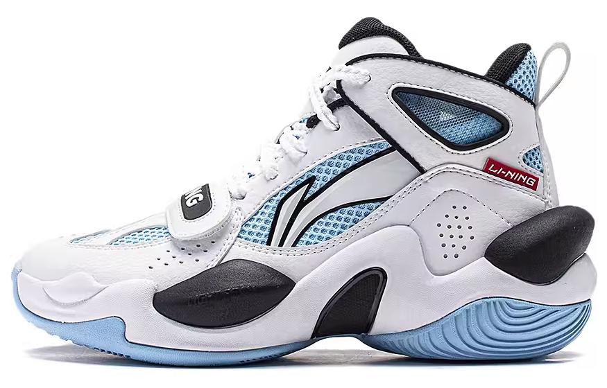 (Preschool) Li-Ning High 'White Blue' YKBT094-3