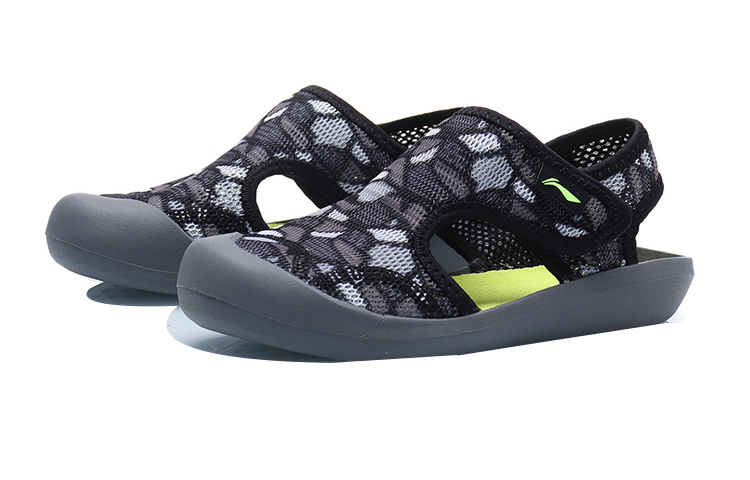 Lookbook (PS) Li-Ning Hollow Ademend Sandalen ''Zwart Grijs'' YKUQ058-1