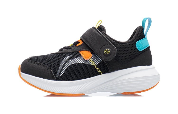 (Preschool) Li-Ning Kid's Zhirou 2.0 'Magic Tape Fashion Low Black' Running Shoes YKNR092-1