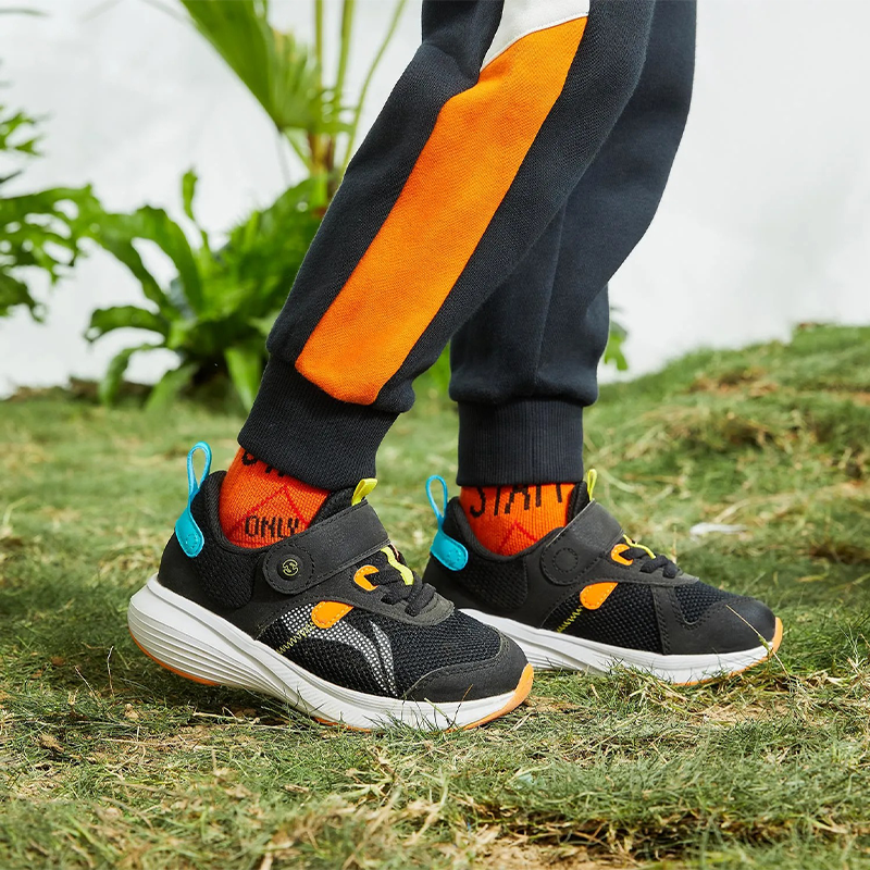 Shop (PS) 李寧 Zhirou 2.0 キッズ マジックテープ 黒 (R) YKNR092-1