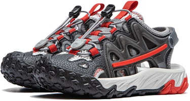 兒童 李寧兒童 運動生活系列 LI-NING CLOUD;TUFF RB 字母 品牌LOGO 撞色 兒童涼鞋 黑灰紅 Lookbook 兒童 李寧兒童 運動生活系列 LI-NING CLOUD;TUFF RB 字母 品牌LOGO 撞色 兒童涼鞋 黑灰紅