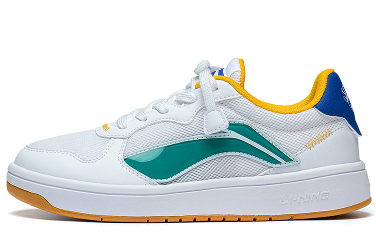 Buy 大童 李寧兒童 運動生活系列 減震回彈透氣 低筒 兒童板鞋 標準白深果綠