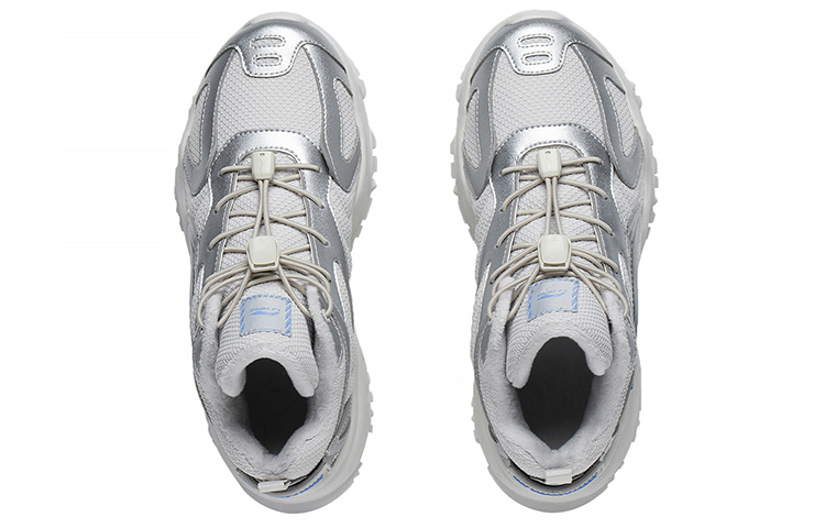 Lookbook (Preschool) Li-Ning Lifestyle Series Low-Top 'Antarctic Grey Lettering' YKCS210-5