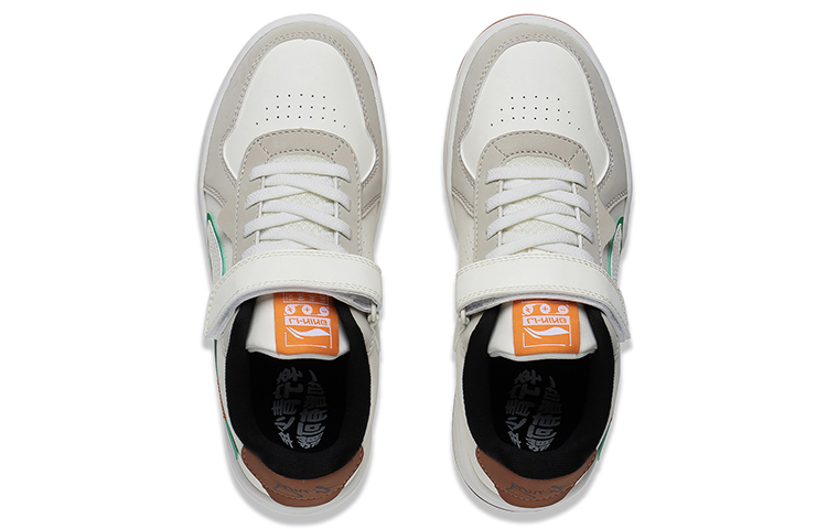 Lookbook (Preschool) Li-Ning Lifestyle Series Low 'Beige/Oatmeal Grey' YKCS182-7