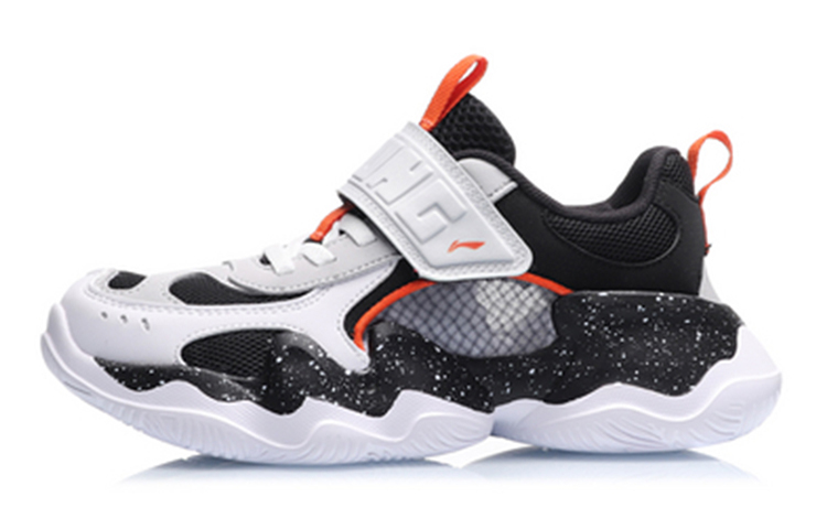 (Preschool) Li-Ning Lightweight Sneakers 'Black White Red' YKCQ094-1