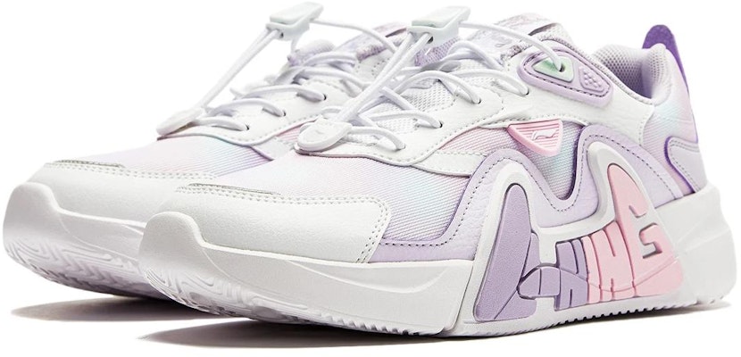 (Preschool) Li-Ning LN 90 FLY V3 'White Purple' YKCU066-4 Lookbook (Preschool) Li-Ning LN 90 FLY V3 'White Purple' YKCU066-4