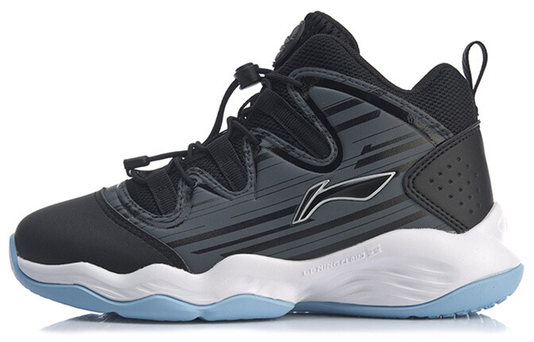 (Preschool) Li-Ning Low-Top Basketball 'Black Grey' YKBP092-3