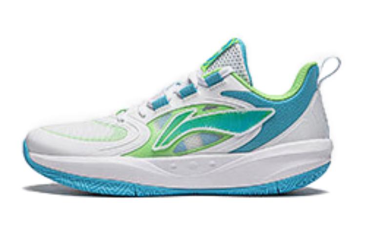 (Preschool) Li-Ning Low-Top Basketball 'White Blue' YKBU046-5