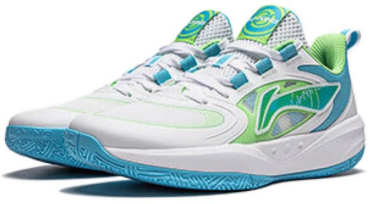 (Preschool) Li-Ning Low-Top Basketball 'White Blue' YKBU046-5 Lookbook (Preschool) Li-Ning Low-Top Basketball 'White Blue' YKBU046-5