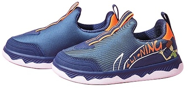 中童 LiNing李寧 柔軟舒適 低筒 兒童板鞋 普藍色 Lookbook 中童 LiNing李寧 柔軟舒適 低筒 兒童板鞋 普藍色