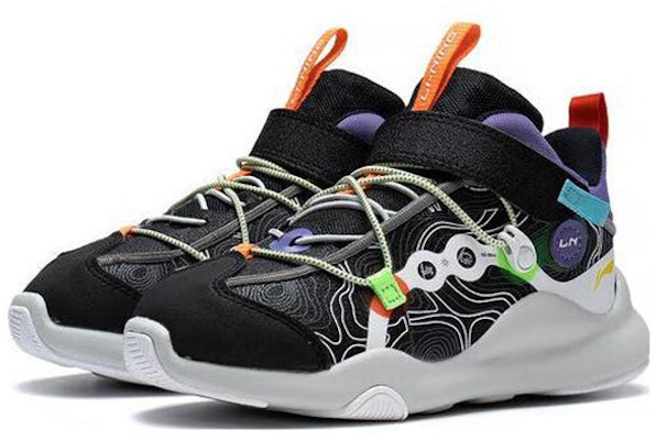 (Preschool) Li-Ning Low Top 'Black Purple' YKNS094-13 Lookbook (Preschool) Li-Ning Low Top 'Black Purple' YKNS094-13