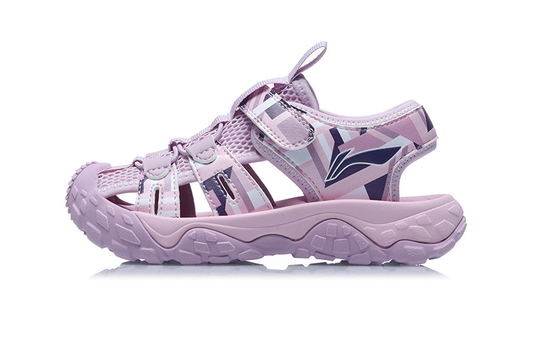 (Preschool) Li-Ning Magic Tape Hollow Sandals 'Camo Pink' YKKR028-4