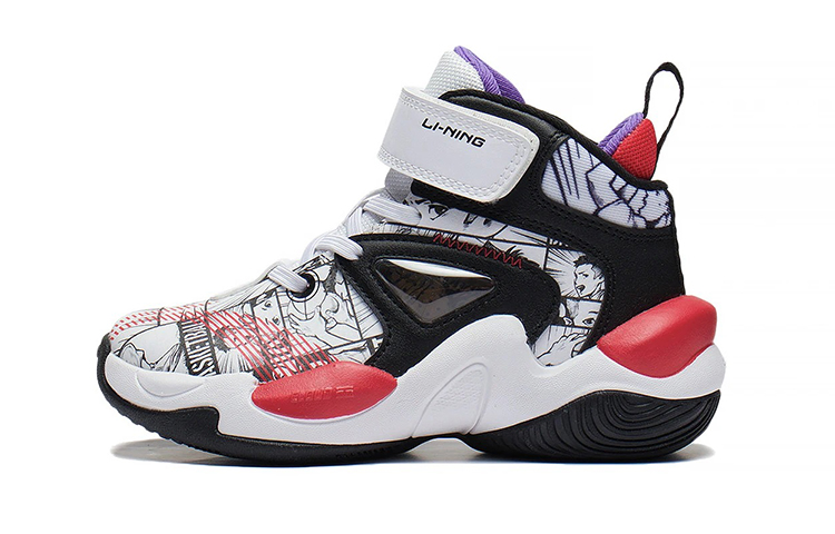 (Preschool) Li-Ning Mid-Top 'Black White' YKNS138-5
