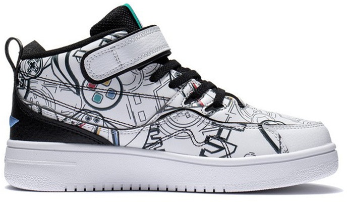 (Preschool) Li-Ning Mid-Top 'Black White Bounce' YKCS020-5 Order (Preschool) Li-Ning Mid-Top 'Black White Bounce' YKCS020-5