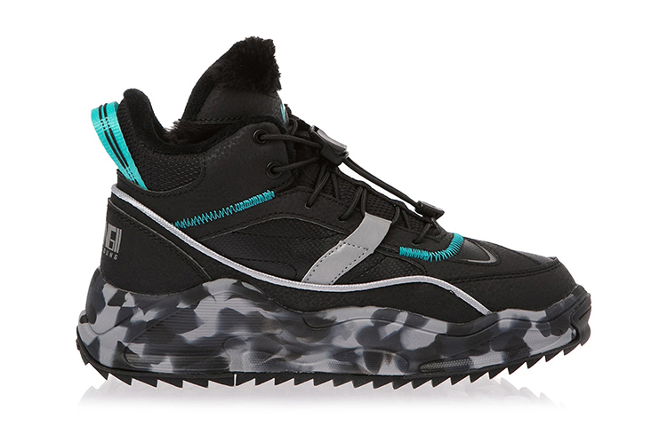 Order (Preschool) Li-Ning Mid-Top 'Fleece Fashion Black' YKCR190-31