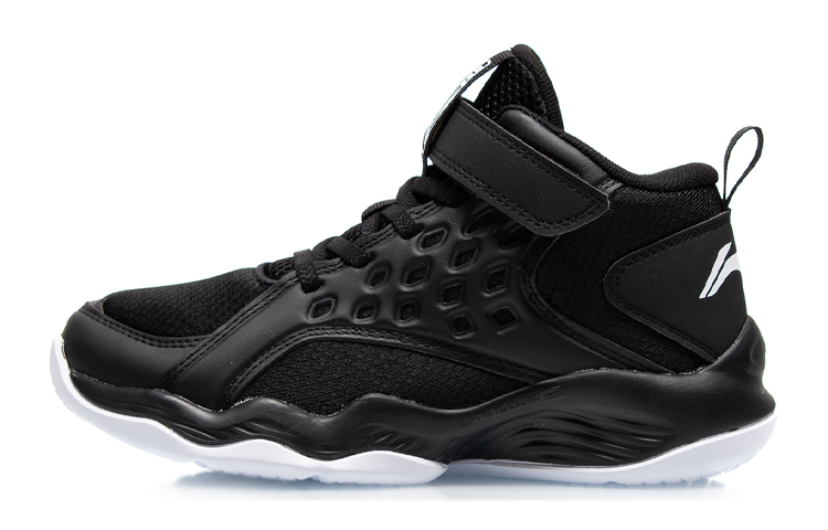 (Preschool) Li-Ning Mid-Top Basketball 'Black' YKBQ032-1