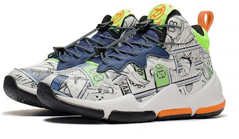 (PS) 李宁中帮篮球鞋‘白蓝’ YKBS088-5 Lookbook (PS) 李宁中帮篮球鞋‘白蓝’ YKBS088-5