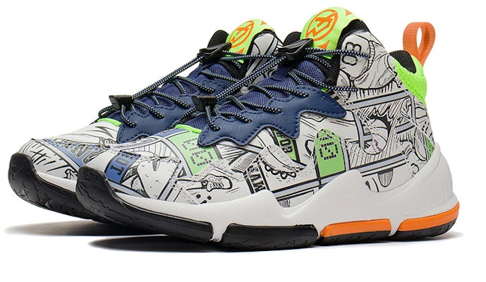 (Preschool) Li-Ning Mid-Top Basketball 'White Blue' YKBS088-5 Lookbook (Preschool) Li-Ning Mid-Top Basketball 'White Blue' YKBS088-5