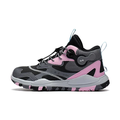 (PS) Li-Ning Mid-Top Outdoor Function Shoe 'Black Grey Pink'