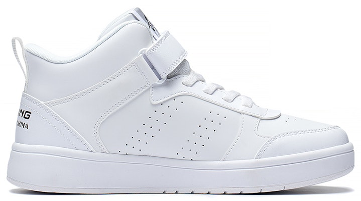 大童 李寧兒童 減震防滑回彈 中幫 兒童板鞋 白 Order 大童 李寧兒童 減震防滑回彈 中幫 兒童板鞋 白