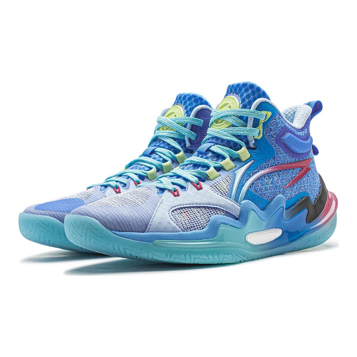 Lookbook (Preschool) Li-Ning Pioneer Spirit 3.0 High-Top Basketball 'Blue Purple' YKBU036-9