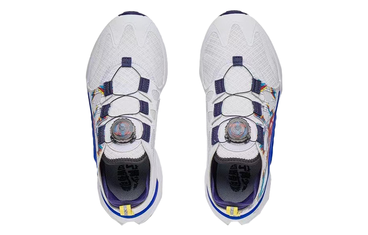 Shop 大童 LiNing李寧 PU 防滑減震耐磨 低幫 兒童跑步鞋 白藍