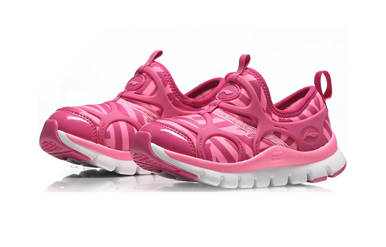 Lookbook 中童 LiNing李宁 減震回彈 低筒 兒童跑步鞋 粉色
