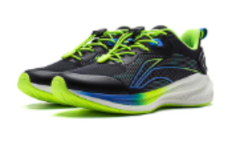 Lookbook 大童 李寧兒童 舒適 防滑耐磨 低幫 兒童跑步鞋 黑色