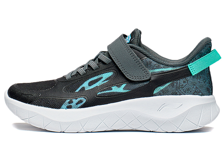 Buy 大童 李寧兒童 減震 回彈 網面 透氣 舒適 低幫 兒童跑步鞋 黑灰